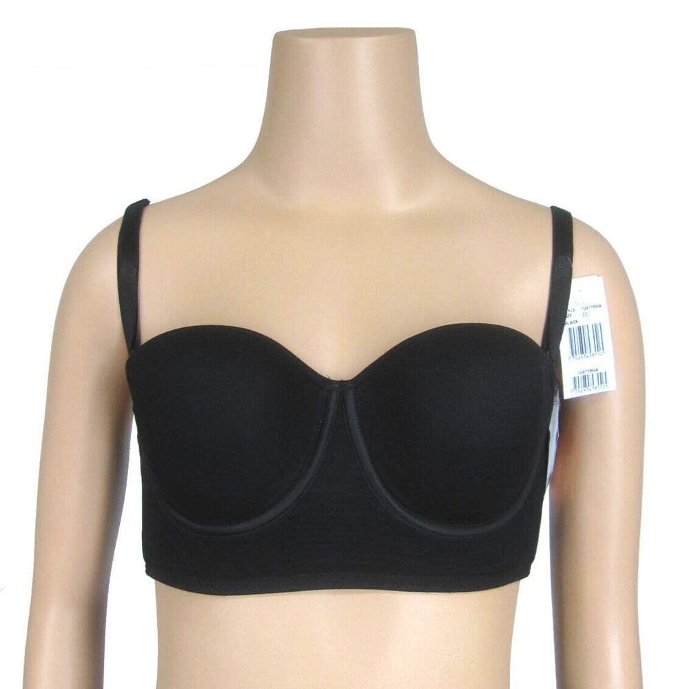 Annette Longline Convertible Bra Size 32C New Women's Black Strapless Multiway